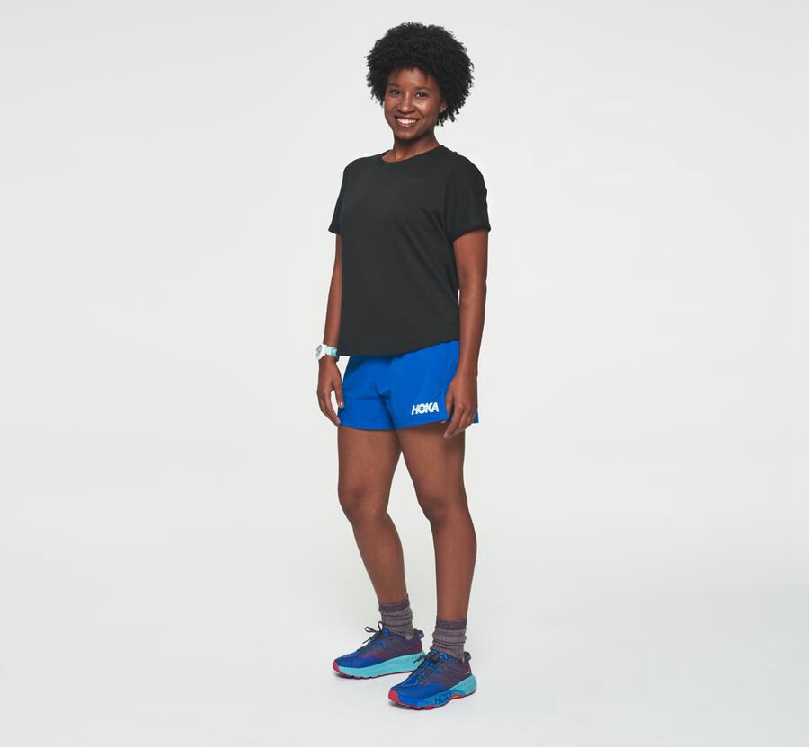 Hoka One One Tee Womens Black - Lifestyle - 24350KQVJ